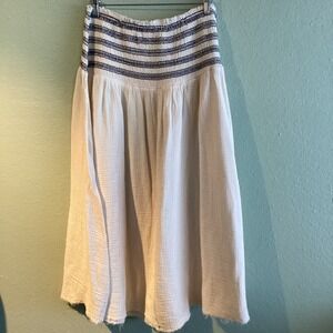 Calista Smocked Waist Prairie, Cottage Core, Cowgirl, Festival, Boho, Skirt S